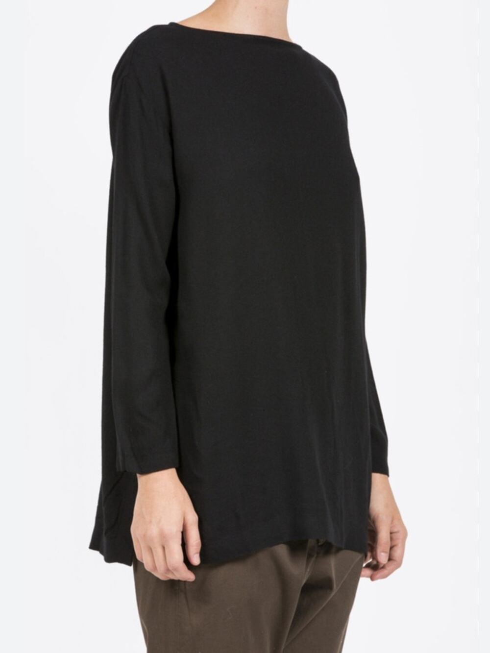 Black‎ Crane long slit top black sz S